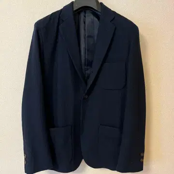 [ 무인양품 사이즈 M ] 재생 울 혼방 남성용 다크 네이비 자켓