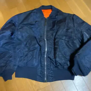 미국제 90s ALPHA MA-1 네이비 L 구제 의류