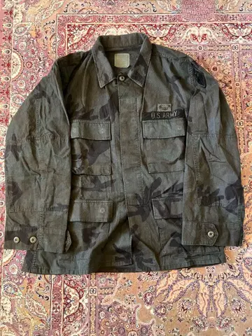 미군 BDU 우드랜드 후기형 논립 블랙 염색 와이퍼