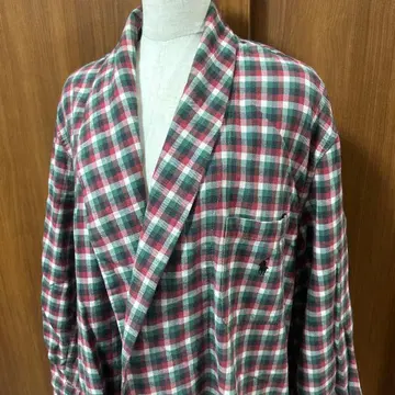 랄프 로렌 롱 가운 코튼 가운 체크 프리