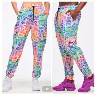 컬러풀 그래픽 조거 팬츠