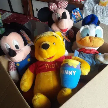 디즈니 캐릭터 봉제 인형 세트 4개