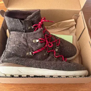 울 하이컷 신발 다크 브라운