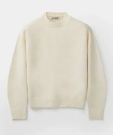 COOR 울 크롭 크루넥 니트