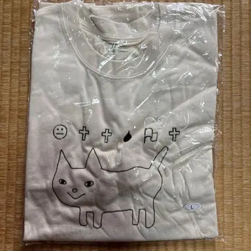 요네즈켄시 쿠소 네코짱 T 화이트 L 사이즈