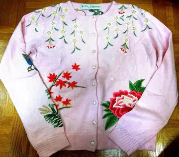 KEITA MARUYAMA 자수 장식 핑크 가디건