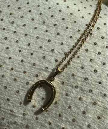 vintage 말발굽 모양 horse gold necklace