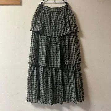 [ forksy. ] 깅엄 체크 캉캉 스커트