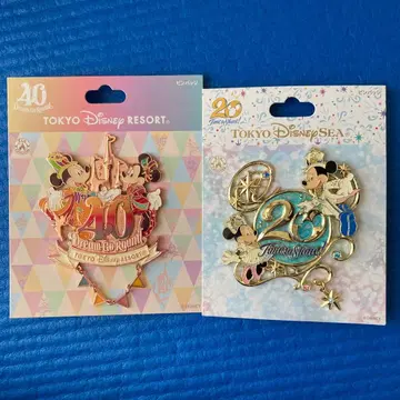도쿄 디즈니 리조트 기념 핀 배지 2개 (1세트)