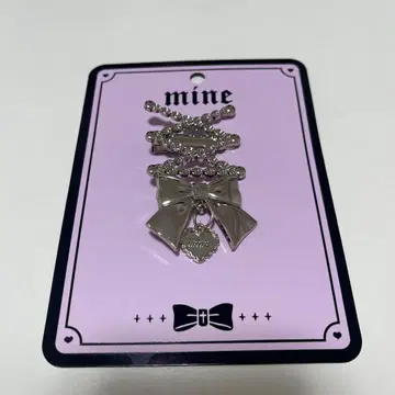 LAFARY mine 레이스업 실버 리본 클립