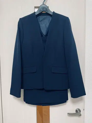 네이비 스커트 수트 빅 사이즈