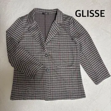 GLISSE 하운드투스 체크 테일러드 자켓
