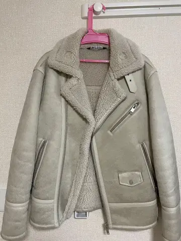 ZARA 그레이 무스탕 자켓