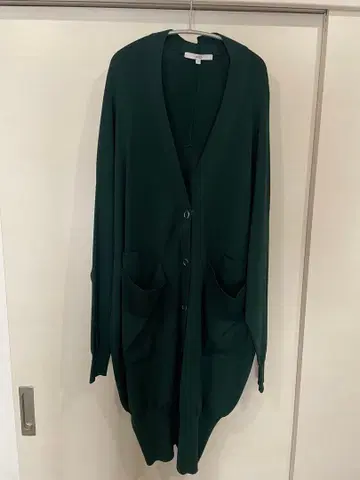 UN3D./다크 그린 롱 가디건