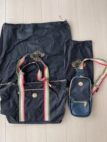 오로비안코 토트백 숄더백 세트 남성용 하운드투스 체크