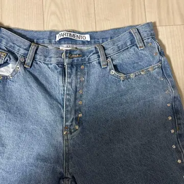 PARTIMENT MUSINSA 스터드 장식 스트레이트 데님 한국 브랜드