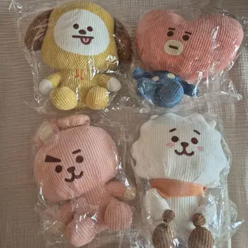 BT21 코듀로이 봉제 인형 4개 세트