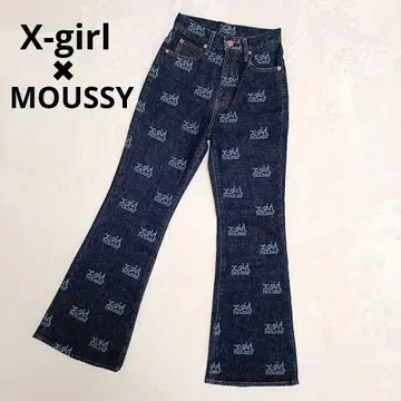 X-girl 데님 엑스걸 올 패턴 MVS FLARE MOUSSY