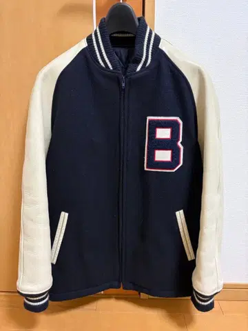 COMME CA BOYS 바시티 자켓 네이비/화이트 F