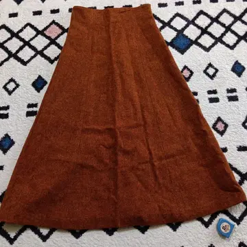 Hysterics 오렌지 브라운 플레어 스커트 버튼 포함