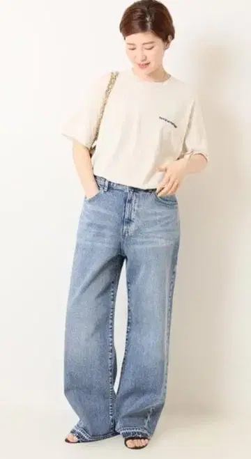 스픽 앤 스팬 5 1/2 LOOSE-STRAIGHT DENIM 38
