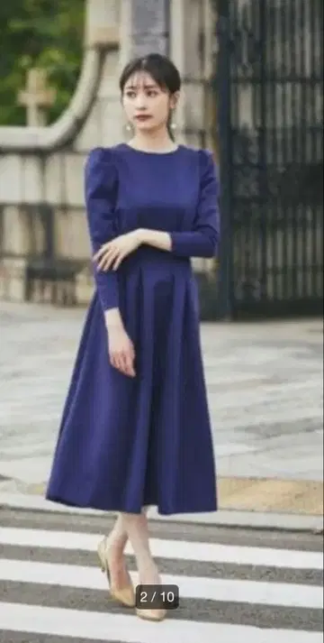 &.nostalgia 원피스 포멀 M 네이비 마터니티