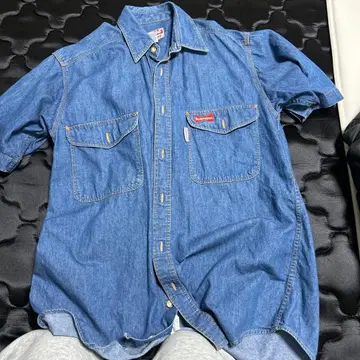 Budweiser 데님 반팔 셔츠 M 사이즈