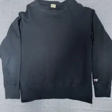 tes 엔드리스 써머 맨투맨 L 사이즈 블랙 무지 자수