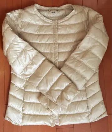 아이보리 다운 자켓 퀼팅