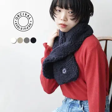 ORCIVAL 오르치발 보아 머플러 네이비