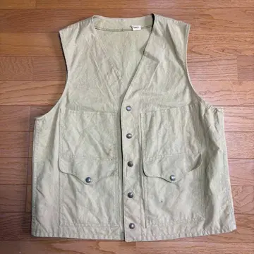 베이지 코튼 베스트 슬리브리스