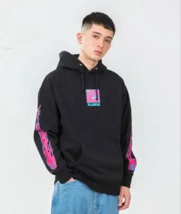 XLARGE 후드 부착 트레이닝복 후드티 블랙 M size