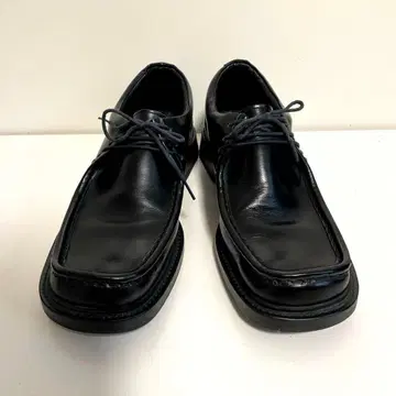 빈티지! 꼼사데모드 스퀘어 로퍼 가죽 신발 블랙 26 비즈니스