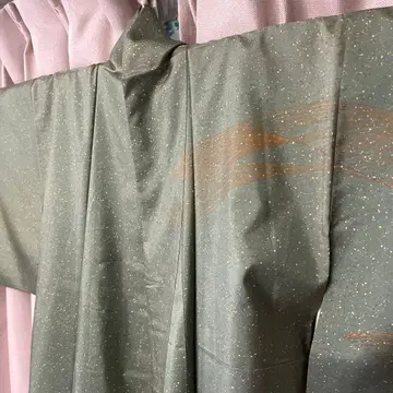 진한 말차 숯 블랙 그라데이션 풀 흩뿌림 츠무기 츠케사게