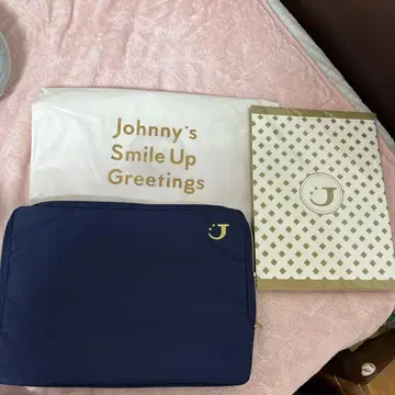 Johnny's 로고 네이비 백