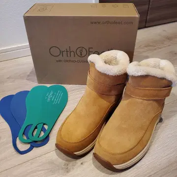 새상품 Orthofeet 블리스 미디엄 카멜 어그 부츠 인솔 포함