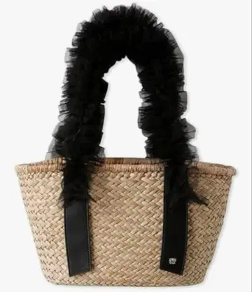 [새상품급, 1회 사용] SNIDEL 블레이드 튤 백 바스켓 백