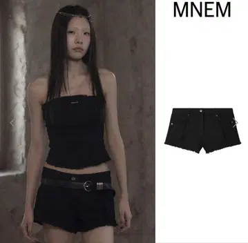 (made) mnem 무네무 숏 데님 팬츠 블랙 1