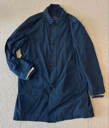 TOMMY HILFIGER 스텐칼라 코트 네이비