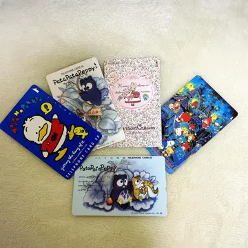 산리오 전화 카드 5장 펙클 마론 크림 1990년대 미사용