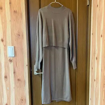 브라운 니트 셋업