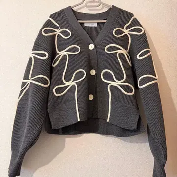 [ 미사용 새상품 ] ADAM ET ROPE 라인 니트 가디건