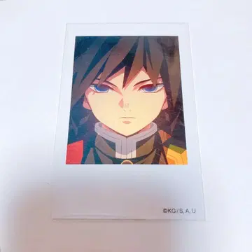 토미오카 기유 폴라로이드풍 브로마이드 기둥 카페 귀멸의 칼날