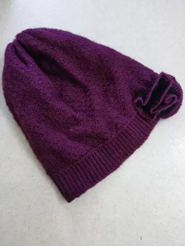 안나수이 니트 모자 ANNA SUI 퍼플