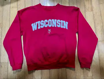 WISCONSIN 맨투맨 레드 M 위스콘신 J.AMERICA
