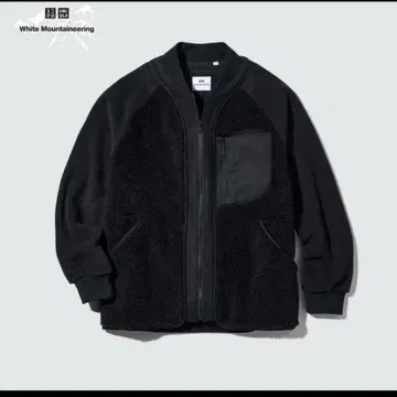 유니클로 화이트 마운테니어링 플리스 자켓