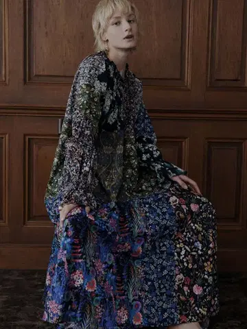 ameri vintage 리버티 패치워크 원피스 M