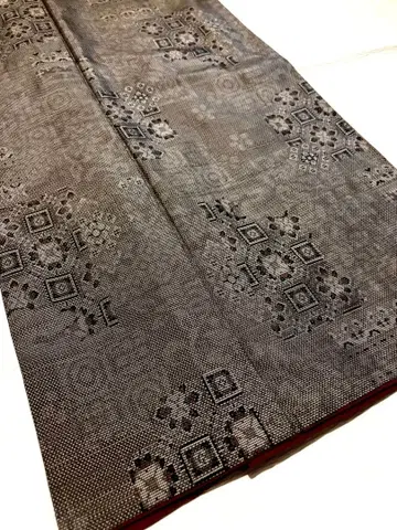 새상품급 오시마 명주 꽃 기하학 패턴