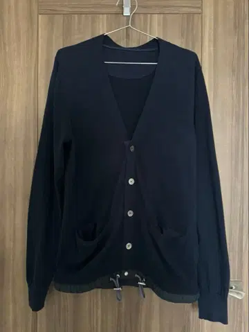 사카이 면 니트 가디건 네이비 사이즈 3