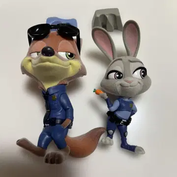 주토피아 Fluffy Puffy 피규어 주디 닉 세트